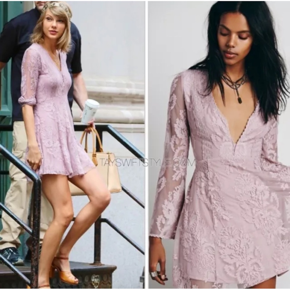 Free People reign over me dress bell sleeve
